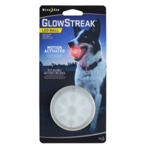 Niteize GSB-10-R7 Nite Ize Glowstreak Led Dog Ball - Diameter 2.5in Re