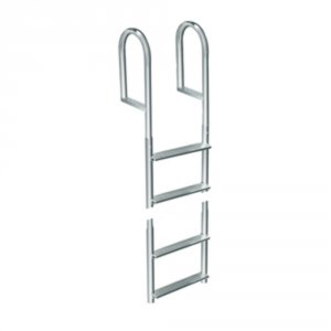 Dock 2014-F Welded Aluminum Fixed 4 Step Ladder