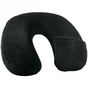 Travel TS22X (r)  Inflatable Fleece Neck Rest (black)