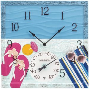 Springfield 92670 (r) Precision  14 At The Pool Poly Resin Clock With 