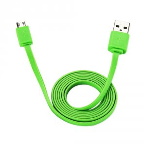 Motorola DC01-V9GR Reiko Tangle Free Micro Usb Data Cable 3.3ft In Gre