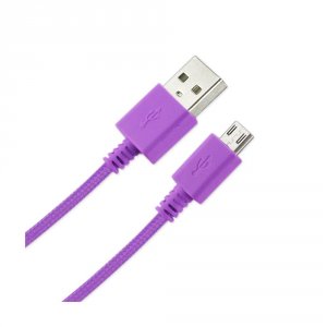 Motorola DC02-MOTV9PP Reiko Braided Micro Usb Data Cable 3.3ft In Purp