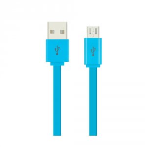 Motorola DC08-V9BL Reiko Flat Micro Usb Data Cable 3.2ft In Blue