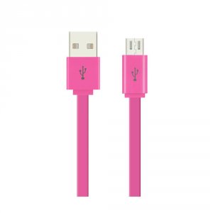 Motorola DC08-V9PK Reiko Flat Micro Usb Data Cable 3.2ft In Pink