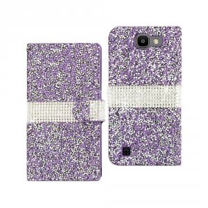 Lg DFC02-LGSpreePP Reiko  Spree Jewelry Rhinestone Wallet Case In Purp