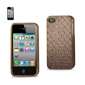 Apple DLPC-IPHONE4SQBG Reiko Iphone 4g Jewelry Diamond Studs Case In B