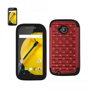 Motorola DSLCPC-MOTOE2BKRD Reiko  Moto E (2015) Hybrid Heavy Duty Jewe