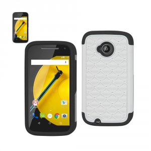 Motorola DSLCPC-MOTOE2BKWH Reiko  Moto E (2015) Hybrid Heavy Duty Jewe