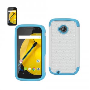 Motorola DSLCPC-MOTOE2BLWH Reiko  Moto E (2015) Hybrid Heavy Duty Jewe