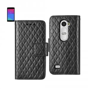 Lg FC221-LGLEONRBBK Reiko  Leon Rhombus Wallet Case In Black