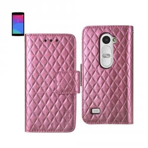 Lg FC221-LGLEONRBHPK Reiko  Leon Rhombus Wallet Case In Hot Pink