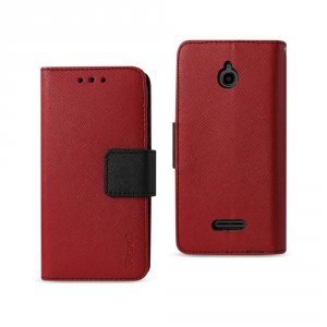 Alcatel FC22-ALCA5027RD Reiko  Dawn Streak 3-in-1 Wallet Case In Red