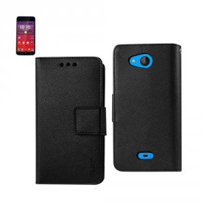 Kyocera FC22-KYOC6740BK Reiko  Hydro Wave 3-in-1 Wallet Case In Black