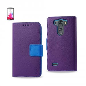 Lg FC22-LGG3MINIPP Reiko  G3 Mini 3-in-1 Wallet Case In Purple