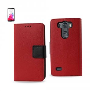 Lg FC22-LGG3MINIRD Reiko  G3 Mini 3-in-1 Wallet Case In Red