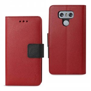 Lg FC22-LGG6RD Reiko  G6 3-in-1 Wallet Case In Red