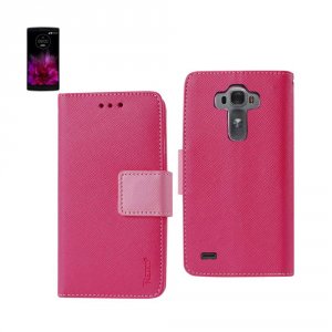 Lg FC22-LGGFLEX2HPK Reiko  G Flex 2 3-in-1 Wallet Case In Hot Pink