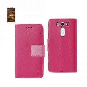 Lg FC22-LGV10HPK Reiko  V10 3-in-1 Wallet Case In Hot Pink