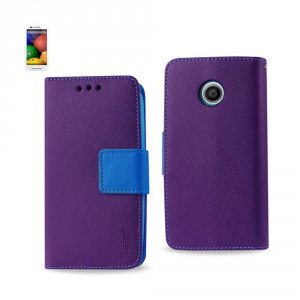 Motorola FC22-MOTMOTOEPP Reiko  Moto E 3-in-1 Wallet Case In Purple