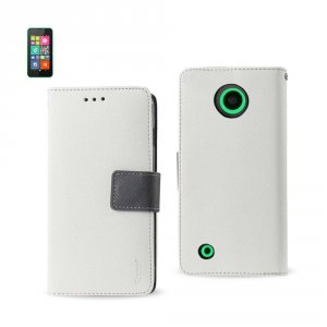 Microsoft FC22-NK530WH Reiko Nokia Lumia 530 3-in-1 Wallet Case In Whi