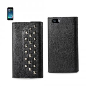 Apple FC252-IPHONE5SBK Reiko Iphone Se 5s 5 Studs Wallet Case In Black