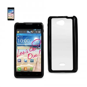 Lg PP-LGMS870BK Reiko  Spirit 4g Frame Bumper Clear Back Case In Black