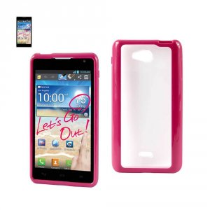 Lg PP-LGMS870HPK Reiko  Spirit 4g Frame Bumper Clear Back Case In Hot 