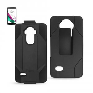 Lg SLCPC09-LGG4BK Reiko  G4 Hybrid Heavy Duty Holster Combo Case In Bl