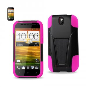 Htc SLCPC12-HTCONESVBKHK Reiko  One Sv Hybrid Heavy Duty Case With Kic