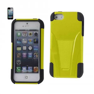 Apple SLCPC12-IPHONE5YLBK Reiko Iphone 55sse Hybrid Heavy Duty Case Wi