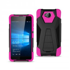 Microsoft SLCPC12-NK650HKBK Reiko  Lumia 650 Hybrid Heavy Duty Case Wi