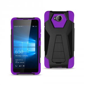 Microsoft SLCPC12-NK650PPBK Reiko  Lumia 650 Hybrid Heavy Duty Case Wi