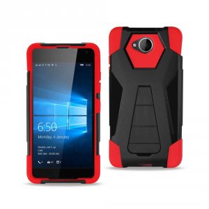 Microsoft SLCPC12-NK650RDBK Reiko  Lumia 650 Hybrid Heavy Duty Case Wi