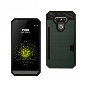 Lg SPWC01-LGG5GR Reiko  G5 Slim Armor Hybrid Case With Card Holder In 