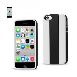 Apple TPUPC03-IPHONE5CBKWH Reiko Iphone 5c Striped Case In Black White