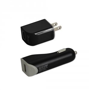 Apple USB3IN1-IPHONE4BK Reiko Iphone 4g 1 Amp 3-in-1 Car Charger Wall 