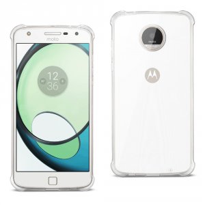 Motorola TPU09-MOTALBCL Reiko Moto Albus Clear Bumper Case With Air Cu