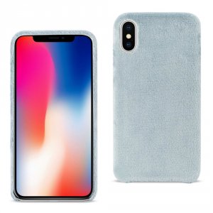 Apple FTPU01-IPHONEXGY Reiko Iphone X Fuzzy Fur Soft Tpu Case In Gray