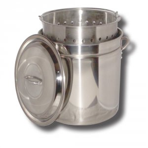 King KK36SR -36 Qt. Stainless Steel Pot - Bskt - Lid