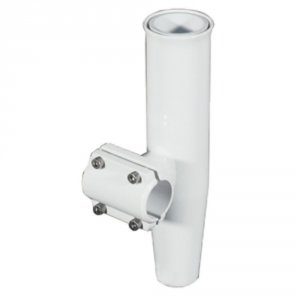 Lees RA5202WH Lee's Clamp-on Rod Holder - White Aluminum - Horizontal 