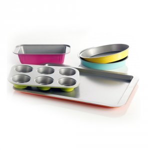 Gibson 92286.05 Home Color Splash Lyneham 5 Pc Carbon Steel Bakeware S