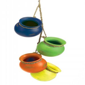 Summerfield 10016997 Colorful Terra Cotta Wall Hanging Planters