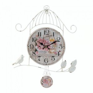 Accent 10018005 Birdcage Country Rose Wall Clock