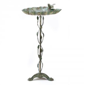 Songbird 39448 Verdigris Leaf Birdbath 100