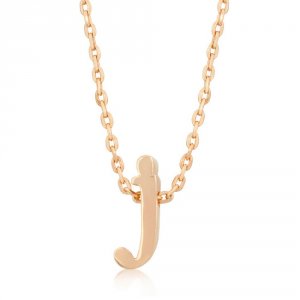 Icon J4835 Rose Gold Initial J Pendant P11409a-v00-j