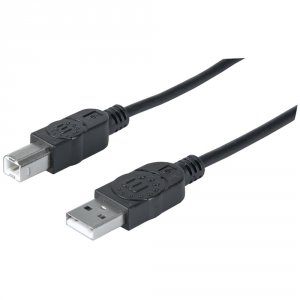 Manhattan 393829 (r)  A-male To B-male Usb 2.0 Cable (10ft)