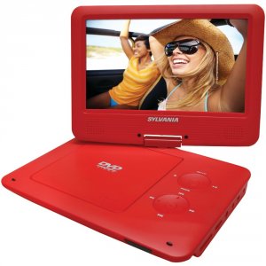 Sylvania RA33638 9quot; Portable Dvd Players With 5-hour Battery (red)