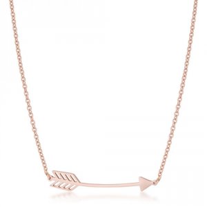 Icon J12329 Arianna Rose Gold Stainless Steel Arrow Necklace N01313av-