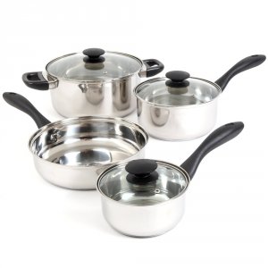 Gibson 91943.07 Home Silver Stream 7-piece Cookware Set