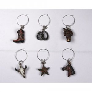 Rivers 194 6 Piece Western Wine Charms